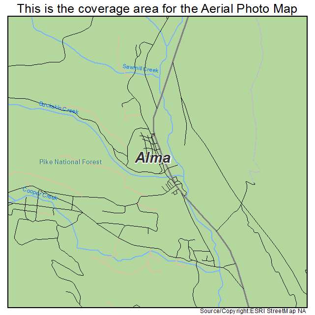 Alma, CO location map 