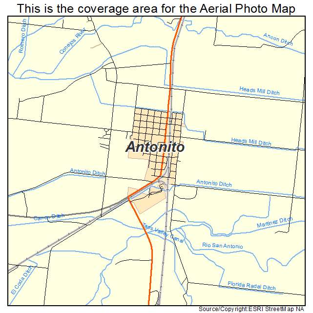 Antonito, CO location map 