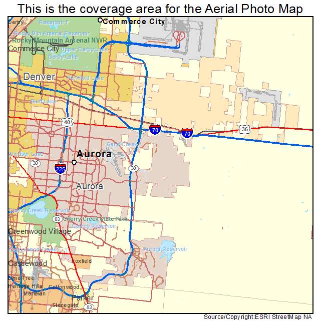 Aurora, CO location map 