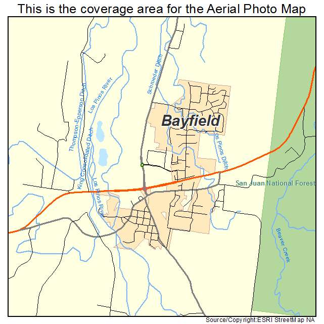 Bayfield, CO location map 