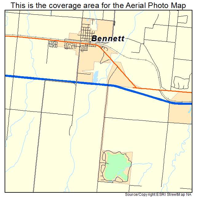 Bennett, CO location map 