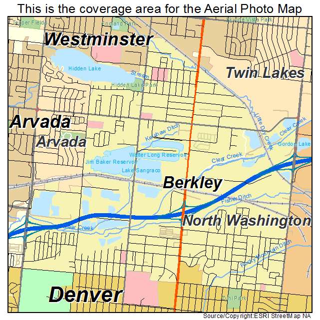 Berkley, CO location map 