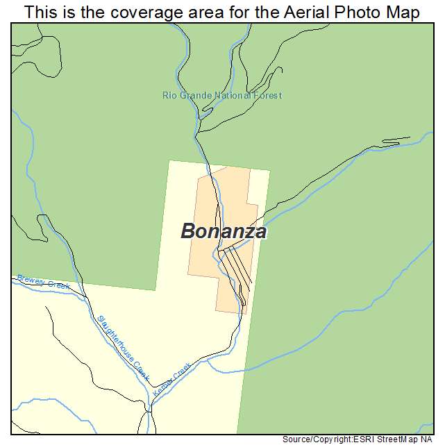 Bonanza, CO location map 