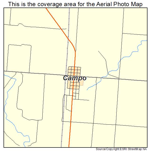 Campo, CO location map 