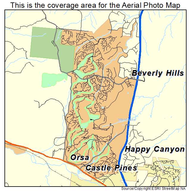 Castle Pines, CO location map 