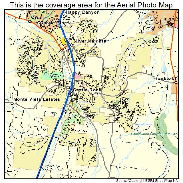 Castle Rock, CO location map 