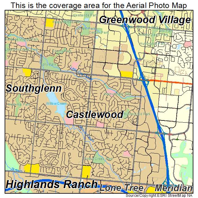 Castlewood, CO location map 