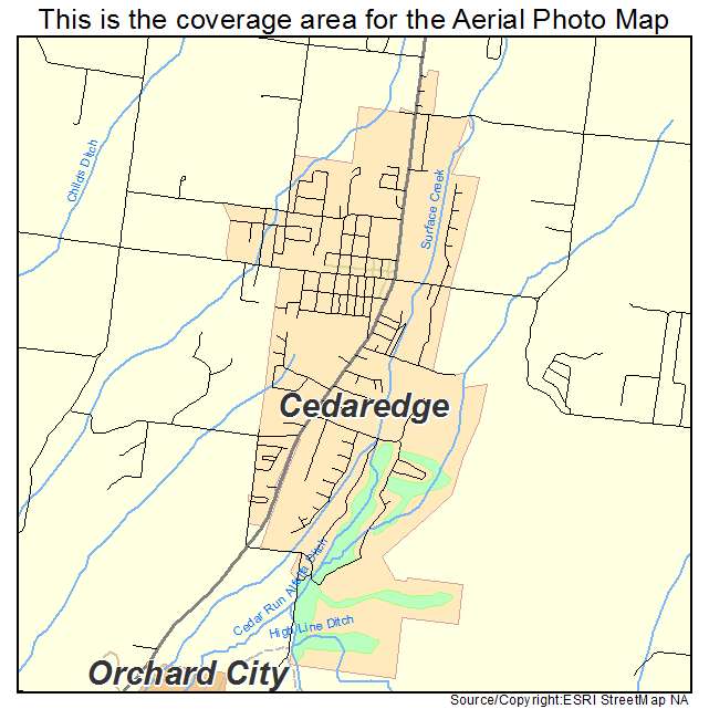 Cedaredge, CO location map 