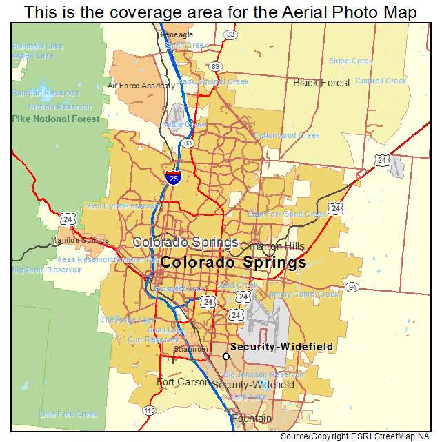 Colorado Springs, CO location map 
