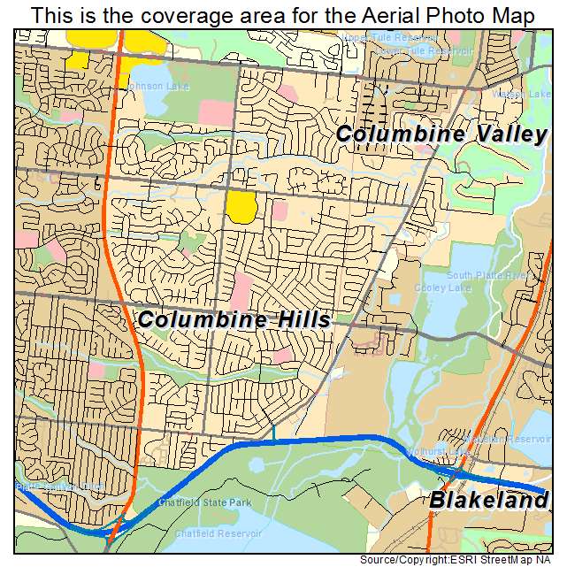 Columbine, CO location map 