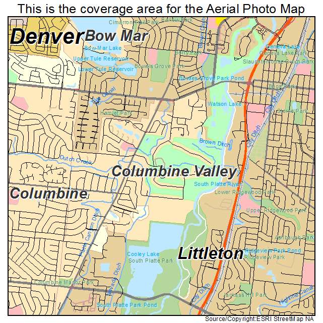 Columbine Valley, CO location map 