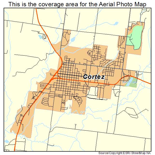 Aerial Photography Map of Cortez, CO