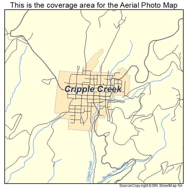 Cripple Creek, CO location map 