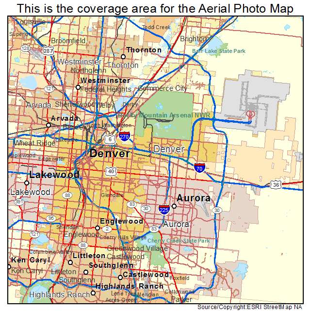 Denver, CO location map 