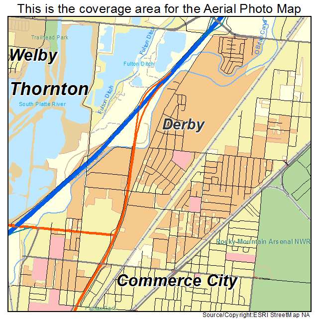 Derby, CO location map 