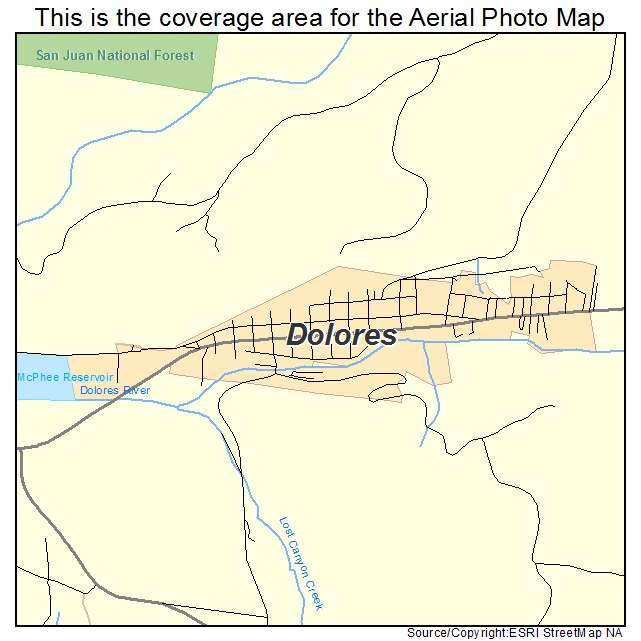 Dolores, CO location map 