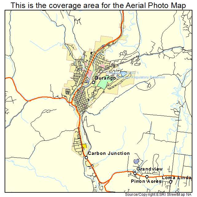 Durango, CO location map 