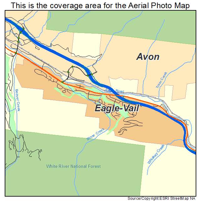 Eagle Vail, CO location map 