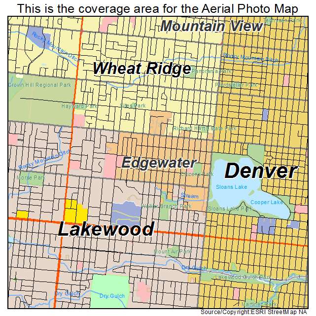 Edgewater, CO location map 