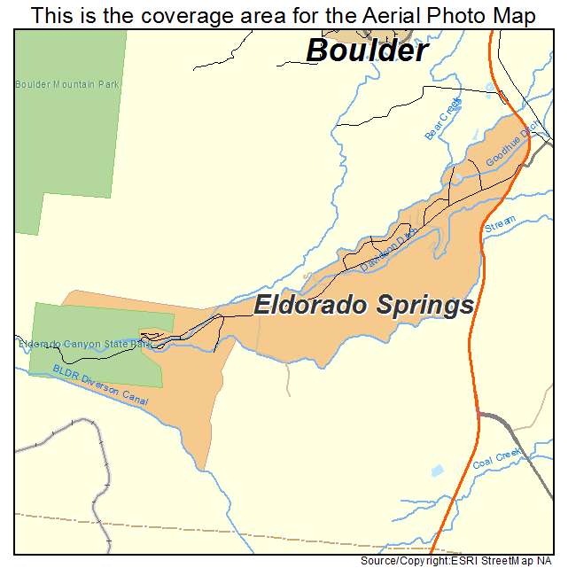 Eldorado Springs, CO location map 