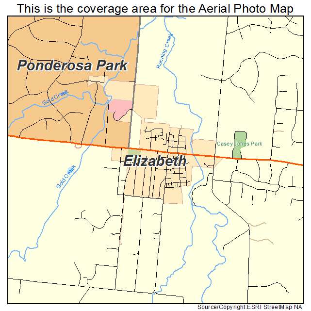 Elizabeth, CO location map 