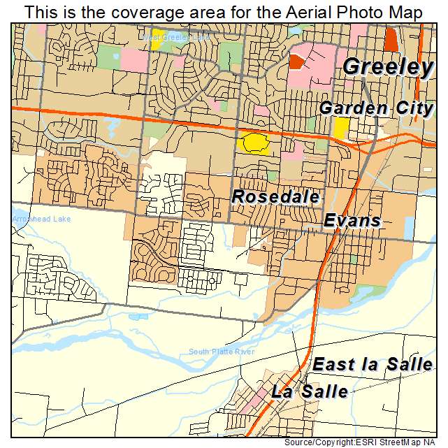 Evans, CO location map 