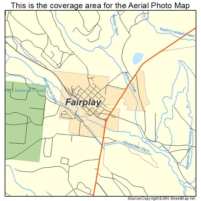 Aerial Photography Map of Fairplay, CO Colorado