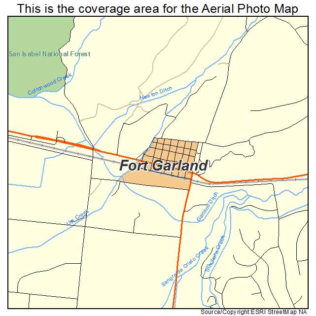 Fort Garland, CO location map 
