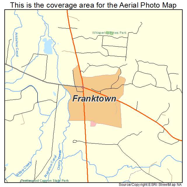 Franktown, CO location map 