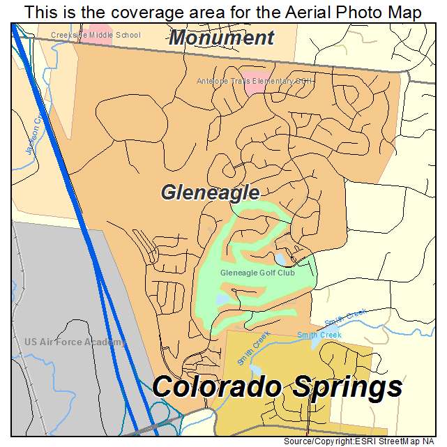 Gleneagle, CO location map 