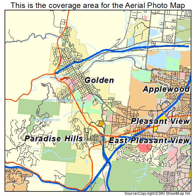 Golden, CO location map 