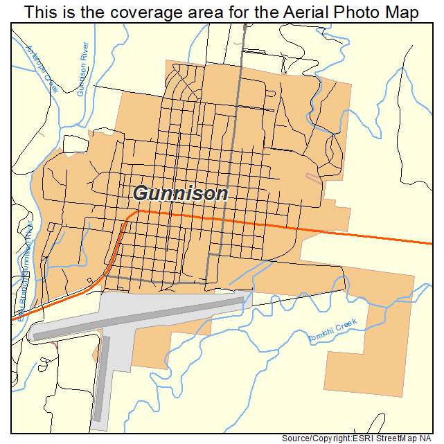 Gunnison, CO location map 