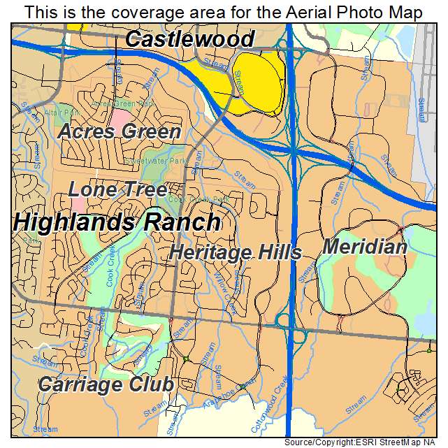 Heritage Hills, CO location map 