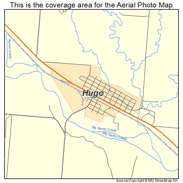 Hugo, CO location map 