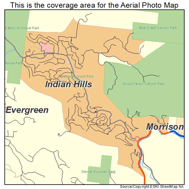 Indian Hills, CO location map 