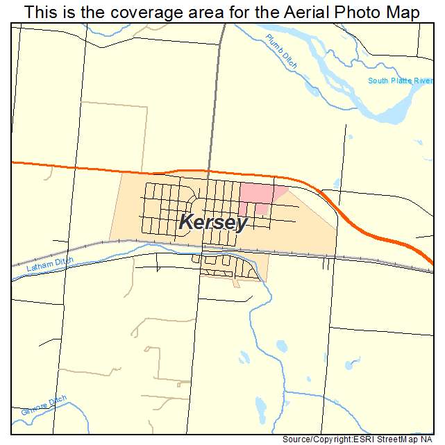 Kersey, CO location map 