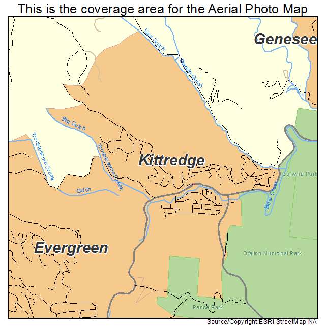 Kittredge, CO location map 