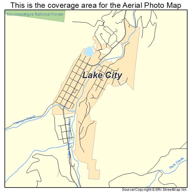 Aerial Photography Map Of Lake City Co Colorado