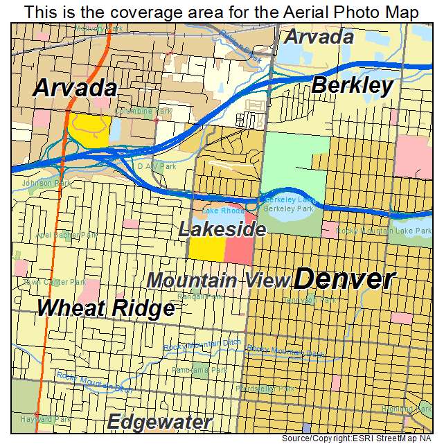 Lakeside, CO location map 