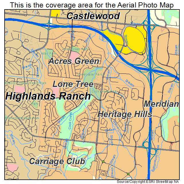 Lone Tree, CO location map 