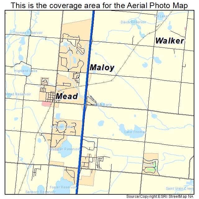 Mead, CO location map 