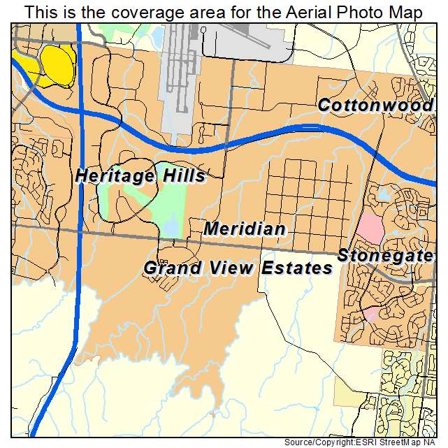 Meridian, CO location map 