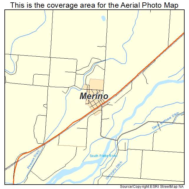 Merino, CO location map 
