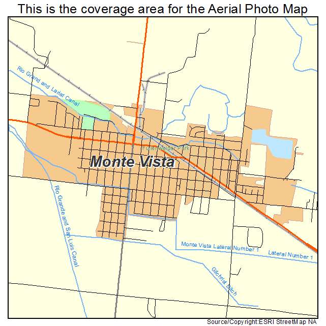 Monte Vista, CO location map 
