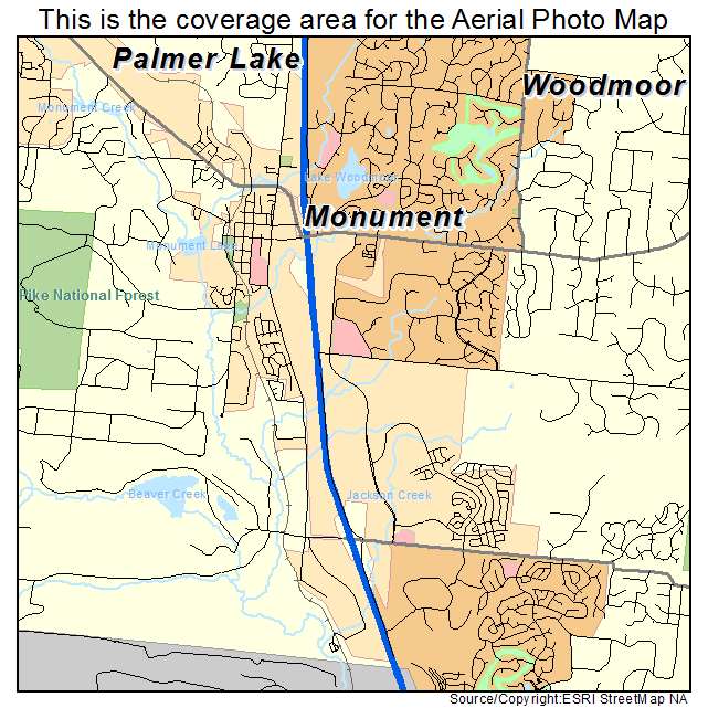 Monument, CO location map 