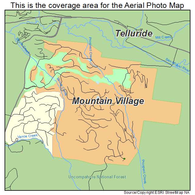 Mountain Village, CO location map 