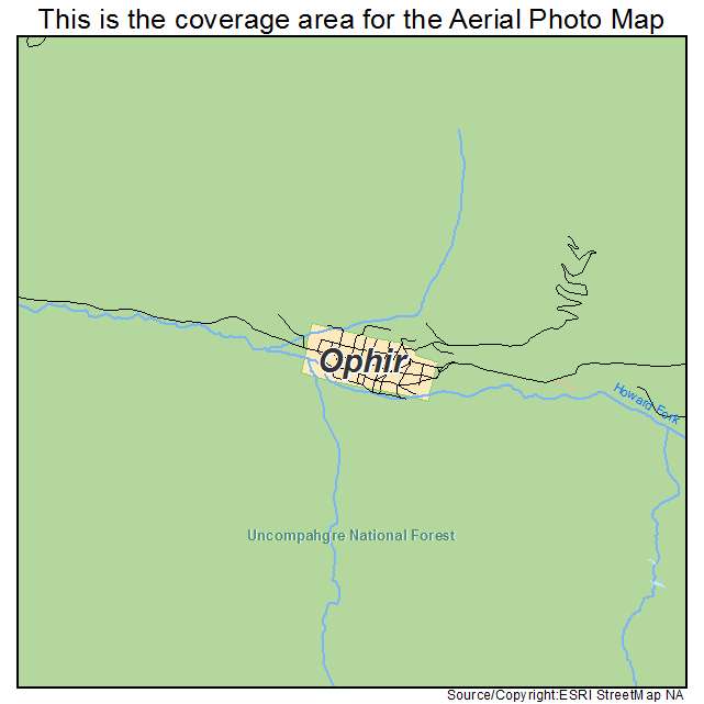 Ophir, CO location map 