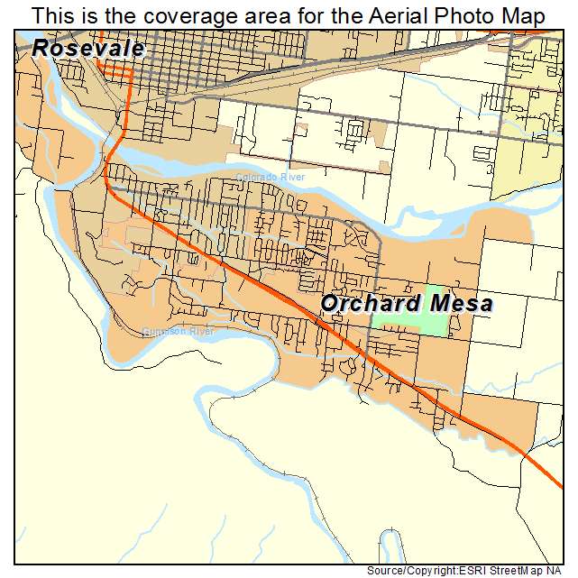 Orchard Mesa, CO location map 