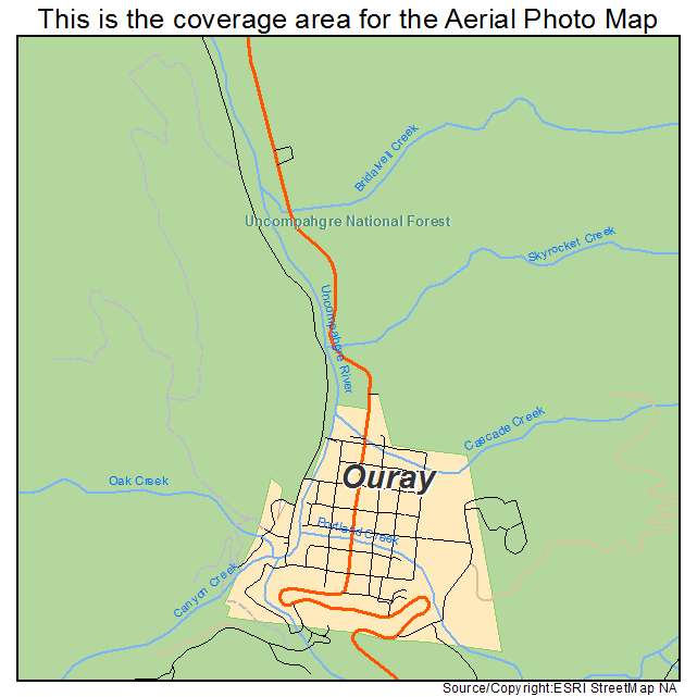 Ouray, CO location map 