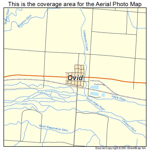 Ovid, CO location map 